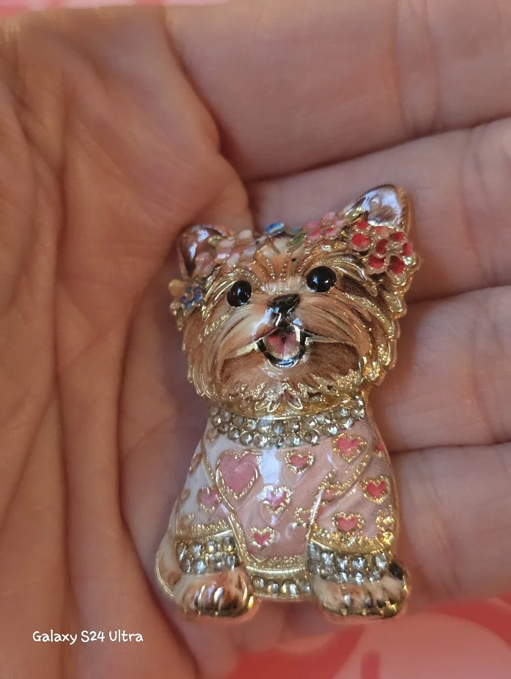 Yorkie Dog Yorkshire Terrier Tiny Brooch NEW